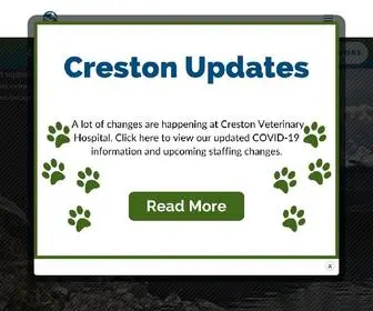 Crestonvet.ca(Creston Veterinary Hospital in Creston) Screenshot