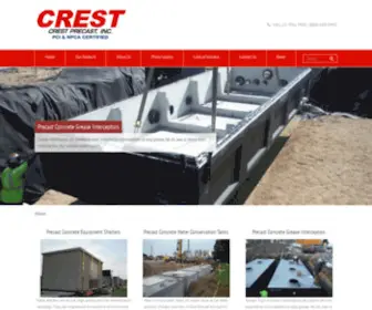 Crestprecastconcrete.com(Crest Precast Concrete) Screenshot