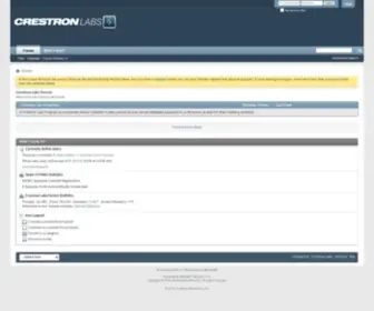 Crestronlabs.com(Crestron Labs Forum) Screenshot