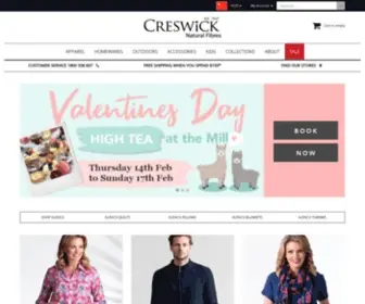 Creswickwool.com(Australian Made Wool Clothing) Screenshot