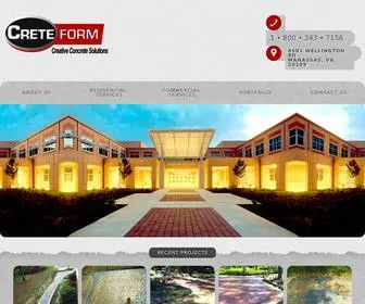 Creteform.com(General Contractor) Screenshot