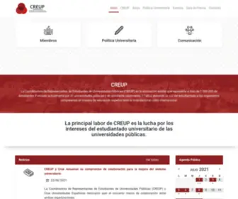 Creup.es(Coordinadora de Representantes de Estudiantes de Universidades Públicas CREUP) Screenshot