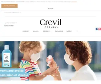 Crevil.de(German Cosmetics & Pharmaceuticals Products) Screenshot