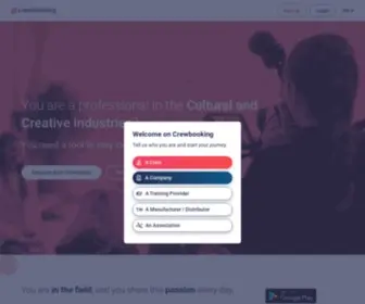 Crewbooking.eu(Improve and expand your professional network) Screenshot