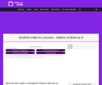 Crewcall-Jobs.com(Filipino Jobs In Canada) Screenshot