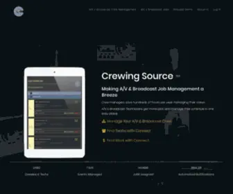 Crewingsource.com(Crewing Source & Crewing Source Connect for the A/V & Broadcast Industry) Screenshot