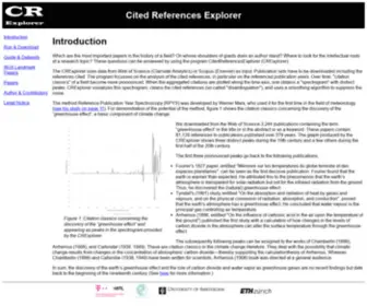 Crexplorer.net(Cited References Explorer) Screenshot
