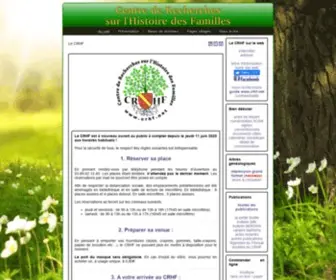 CRHF.net(Centre de Recherches sur l'Histoire des Familles Généalogie Alsace Haut) Screenshot