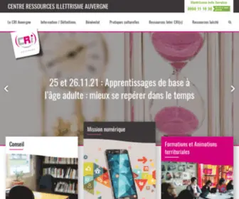 Cri-Auvergne.org(Centre de Ressources Illettrisme Auvergne) Screenshot