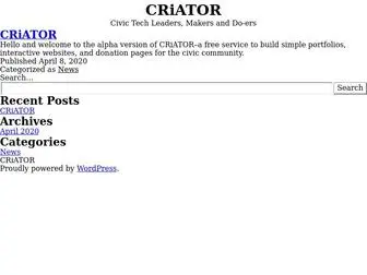 Criator.com(Civic Tech Leaders) Screenshot