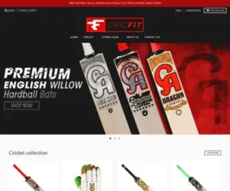 CricFit.com.au(Create an Ecommerce Website and Sell Online) Screenshot