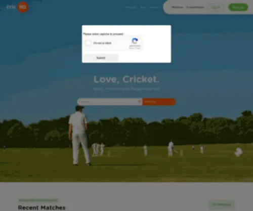 Crichq.com(Making cricket even better) Screenshot