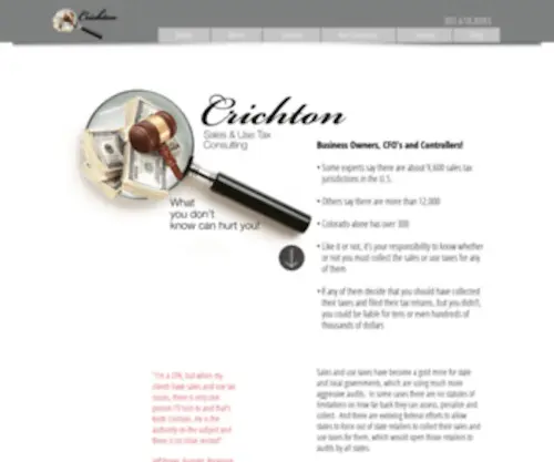 Crichtoncs.com(Crichton Sales and Use Tax Consulting from getting penalties) Screenshot