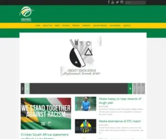 Cricket.co.za(Cricket South Africa) Screenshot