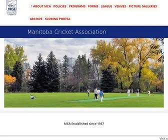 Cricket.mb.ca(Mission and Vision Statements) Screenshot