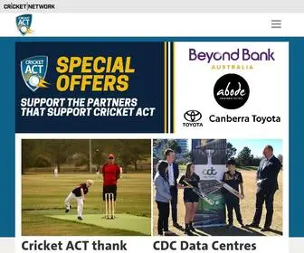 Cricketact.com.au(Cricket ACT) Screenshot
