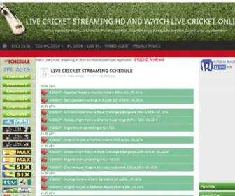 Cricketbook.info(Live Cricket Streaming HD and Watch Live Cricket Online) Screenshot