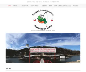 Cricketcreek.com(Cricket Creek Marina) Screenshot