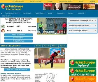 Cricketeurope.com(Irish Cricket Online) Screenshot
