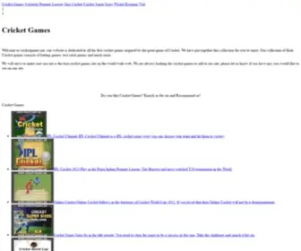 Cricketgames.me(Free Cricket Games) Screenshot