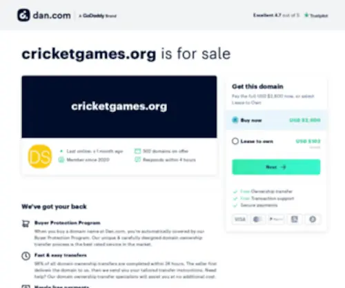 Cricketgames.org(Forsale Lander) Screenshot