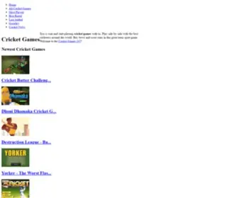 Cricketgames247.com(Cricket GamesFree Online Cricket Games) Screenshot