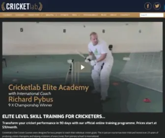Cricketlab.co(Richard Pybus Cricket Coaching Tips) Screenshot