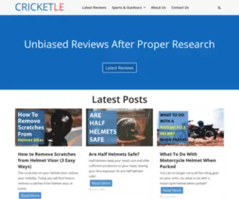 Cricketle.com(Unbiased Reviews Of Products) Screenshot