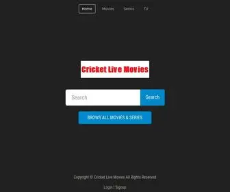 Cricketlivemovies.com(Cricket Live Movies) Screenshot