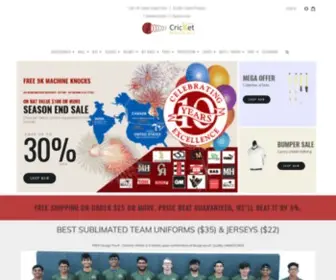 Cricketmerchant.com(Online Cricket store) Screenshot