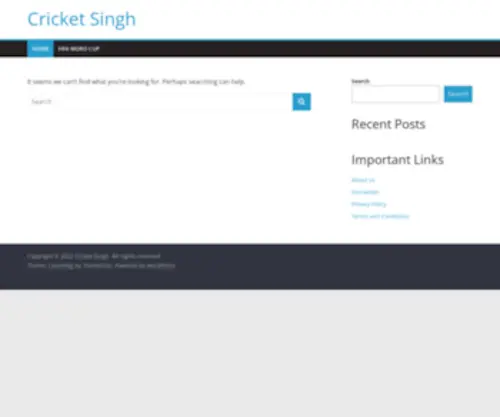 Cricketsingh.com(Cricket Singh) Screenshot