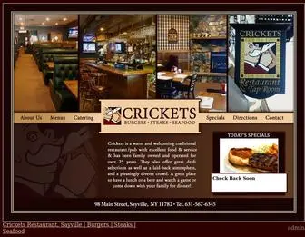 Cricketssayville.com(Crickets, Sayville) Screenshot