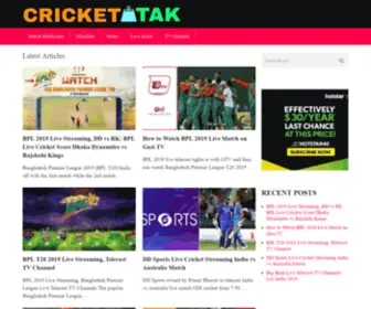 Crickettak.com(Crickettak) Screenshot