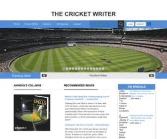 Cricketwriter.com(Cricket Writer) Screenshot