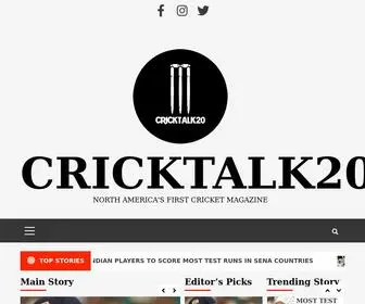 Cricktalk20.com(North America's First Cricket Magazine) Screenshot