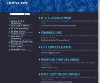 Criclive.com(Criclive) Screenshot