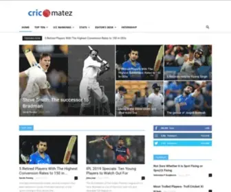 Cricmatez.com(Cricket News and Updates) Screenshot