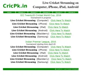 CricPk.com(Live Cricket Streaming) Screenshot