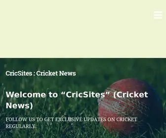 Cricsites.com(Cricket News) Screenshot