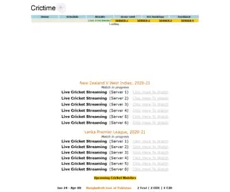 Crictime.biz(Small business web hosting offering additional business services such as) Screenshot