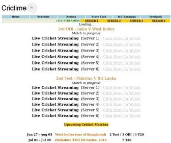 Crictime.is(Watch Live Cricket Streaming) Screenshot