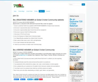 Cricworldcup2011.com(Global Cricket Community website) Screenshot