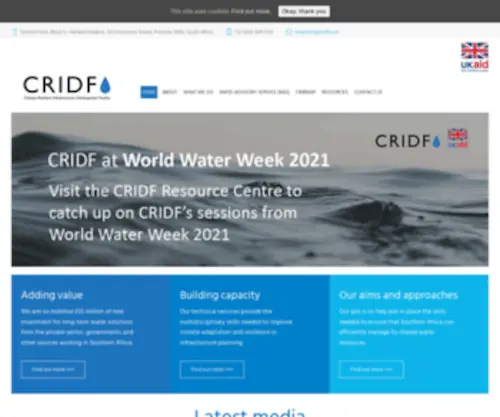 Cridf.net(Climate Resilient Infrastructure Development Facility (CRIDF)) Screenshot