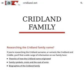 Cridland.net(This is the homesite for the Cridland family) Screenshot