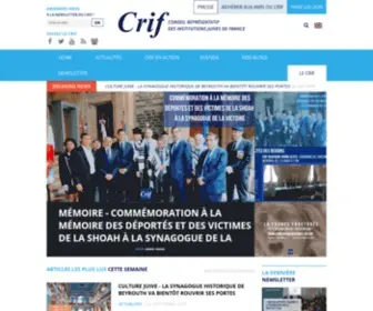 Crif.org(Conseil Représentatif des Institutions Juives de France) Screenshot