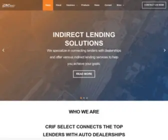 Crifselect.com(Indirect lending) Screenshot