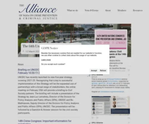Crimealliance.org(The Alliance) Screenshot