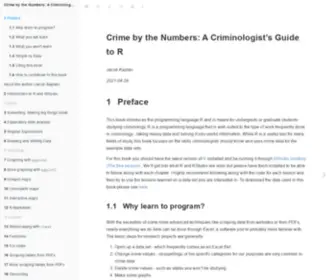 Crimebythenumbers.com(This book introduces the programming language R and) Screenshot