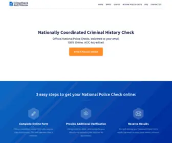 Crimecheckaustralia.com.au(National Police Check Online) Screenshot