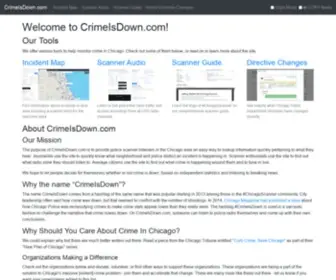 Crimeisdown.com(Taking the confusion out of monitoring Chicago crime with data) Screenshot